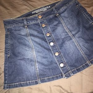 American Eagle Denim Button Up Skirt